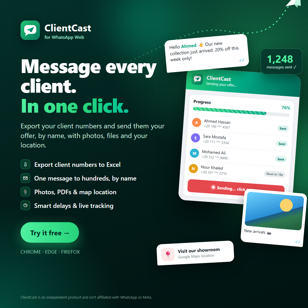 ClientCast sending messages to clients